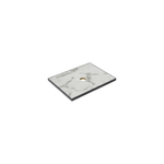 Thebalux Type wastafelblad 60x46cm frame mat zwart Keramiek Marble Carrara SW765905