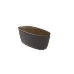 Riho Oval vrijstaand bad - 160x72cm - solid surface - semi transparant - frosted umber SW1030663