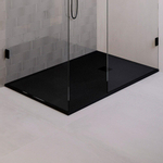BRAUER Asteroid Douchebak 90x160 incl. antislip en antibacterieel mineraalmarmer mat zwart SW543411