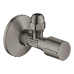 Grohe Hoekstopkraan - knel - 1/2x3/8 inch - met metalen greep - brushed hard graphite (antraciet) SW228363
