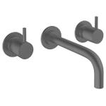 Crosswater MPRO Wastafelkraan inbouw - uitloop 19cm - met inbouwdeel - slate gunmetal (antraciet) SW928236