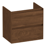BRAUER Inspire meuble sous-lavabo peu profond 60 2 tiroirs softclose - sans poignées - 1 découpe pour siphon - Forest Cacao SW1200779
