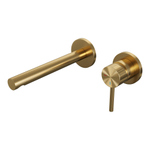 BRAUER Stripe Inbouw Wastafelmengkraan - rechte uitloop en rozetten - model A1 - goud geborsteld PVD SW1434800