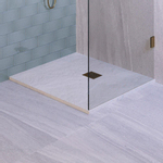 BRAUER Asteroid Douchebak 90x90 incl. antislip en antibacterieel mineraalmarmer mat wit SW543398