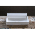Arcqua Crosstone Lotte lave-mains 38x24x7cm solid surface Blanc mat SW538259