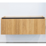 Adema Holz meuble sous vasque 120cm 1 tiroir sans poignée bois caramel SW773958