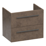 BRAUER Trust wastafelonderkast ondiep 60 excl. opbouwgrepen 2 softclose lades en 1 sifon uitsparing - Erosion SW1204077