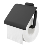 Tiger Carv Toiletrolhouder met klep Zwart SW771742