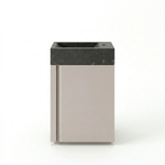 Saniclass Chaci Ensemble de lave-mains - 40x65cm - 1 porte - 1 trou de robinet - droit - lave-mains pierre naturelle foncé - cotton mat (beige) SW1482357