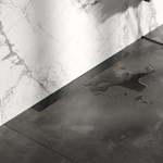 Brauer Douchegoot - 80x7.5cm - muurflens - tegelinlegrooster omkeerbaar - RVS - geborsteld gunmetal SW891083