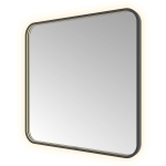 Hotbath &MORE Miroir éclairage LED direct et indirect chauffage de miroir color changing dimmable avec télécommande Noir brossé PVD SW1246095