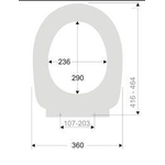 Plieger Uni abattant de WC universel avec frein de chute avec déclipsage rapide inox/blanc 0752390