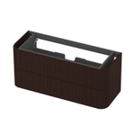 INK Concept R Wastafelonderkast - 120x45x52cm - 2 lades - opliggende grepen - gefreesd - afgeronde hoeken - MDF - dark veneer SW1405443