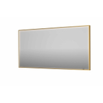 INK SP19 miroir - 160x4x80cm rectangulaire en cadre acier incl dir LED - chauffage - changement de couleur - dimmable et interrupteur - brossé or mat SW955827