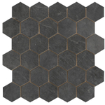 Terravito Allino carreau mural et de sol - 26.3x27.4cm - aspect béton - noir mat (noir) SW1122757