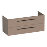 BRAUER Trust wastafelonderkast 120 excl. opbouwgrepen 2 softclose lades en 1 sifon uitsparing - mat mokka SW1203919