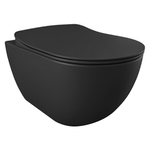 Creavit Hangend Toiletset - 35.3x51cm - spoelrandloos - met zitting - mat antraciet SW1233323