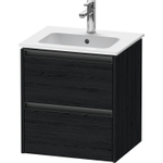 Duravit ketho.2 meuble 51x42x54,9cm pour 1 lavabo en aggloméré chêne (noir) mat SW772872