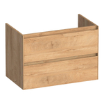 BRAUER Inspire meuble sous-lavabo 80 2 tiroirs softclose - sans poignée - 1 découpe pour siphon - Forest Tan SW1200723