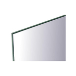 Sanicare q miroirs miroir sans cadre / pp poli bande horizontale de 100 cm + lumière ambiante sous leds blanc chaud SW278901