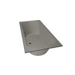 Xenz Lagoon Duobad - 190x90x53 - afvoer Midden - acryl - cement SW103405