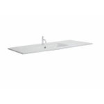 Crosswater Glide II Wastafel inbouw - zonder kraangat - 100x45cm - glas - glans ice wit SW487193