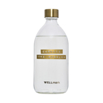 Wellmark Savon de bain verre transparent bouchon en laiton flacon 500ml texte EMBRACE THE BUBBLES SW1238746
