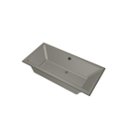Xenz Kristal baignoire encastrable - 160x75cm - avec trop-plein - sans bonde - Acrylique Cement SW378414