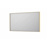 INK SP32 miroir - 140x4x80cm rectangulaire en cadre acier incl LED indirecte - chauffage - changement de couleur - dimmable et interrupteur - brossé mat or SW955825