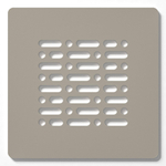 ZEZA Grade grille de bonde de receveur de douche - 13x13cm - New Pearl (beige) SW1212693