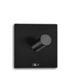 Zack Peco handdoekhaak 5x5cm vierkant zelfklevend Mat Zwart SW377916