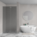 Aqua Vista Oria Linea nisdeur - 80x200cm - incl. montageset - rookglas - gunmetal (antraciet) SW1428258