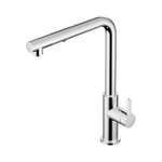 Hotbath Ace Keukenmengkraan - opbouw - draaibare uitloop - handdouche - Duo-spray - hoogglans chroom SW1119091