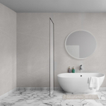 Aqua Vista Oria Cuadra paroi latérale - 60x200cm - avec kit de montage - pour cabine de douche - Noir mat SW1244202