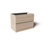 Saniclass Vita Meuble sous lavabo - 80cm - 2 tiroirs - sans poignée - Bouleau SW1413850