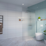 Fortifura Galeria Inloopdouche - ribbel - glas - 120x200cm - 8mm - nano - blind - inbouw profiel - helder geribbeld SW1236611