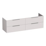 BRAUER Elevate meuble sous-lavabo 160 sans poignées rapportées 4 tiroirs softclose et 2 découpes pour siphon - sable mat SW1200147