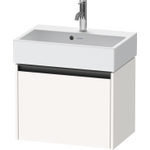 Duravit Ketho.2 Wastafelonderbouwkast - met 1 lade - 58.4x39x44cm - met greep antraciet - wit supermat SW772733