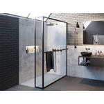 Riho Lucid GD402 paroi de douche à l'italienne L - 200x120x30cm - noir SW412205