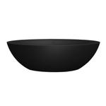 Best Design Solid 180x85x52cm vrijstaand bad met overloop en sifon solid surface zwart SW106428