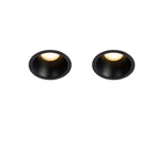 QAZQA Dept spot encastré - set de 2 - 7.8x6.5cm - dimmable - IP44 - noir mat SW1209517