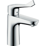 Hansgrohe Focus Cares wastafelkraan - 100 met verlengde greep - 12.1cm - ecosmart - hoogglans chroom 0605465