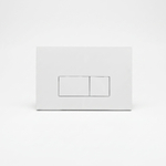 QeramiQ Push Bedieningsplaat - voor Geberit UP320 inbouwreservoir - dualflush - rechthoekige knoppen - kunststof wit glans SW706187