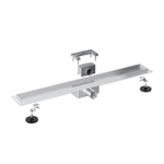 Fortifura Galeria Saniclass - 2.0 douchegoot - 120cm - zonder rooster - met vloerflens - geborsteld RVS SW679914