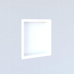 Saniclass Hide Niche de salle de bains 30x30x10cm inox avec bride d'installation Blanc SW641733