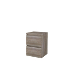 Basic-Line Start 46 ensemble de meubles de salle de bain 50x46cm sans poignée 2 tiroirs plan vasque mfc scotch oak SW638879