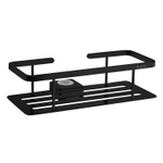 Smedbo Sideline Etagère de douche - 25x6.5x10cm - laiton massif - noir mat SW890087