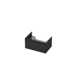 INK Wastafelonderkast - 70x45x35cm - 1 lade - greeploos - MDF lak - Antraciet mat SW158029