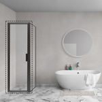 Aqua Vista Diasi Porte de niche - 80x200cm - 8mm - verre clair avec revêtement nano - cadre - noir mat SW975745