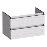 BRAUER Joy Edge meuble sous-lavabo 80 2 tiroirs softclose - sans poignée - 1 découpe pour siphon - Forest Seashell SW1200961